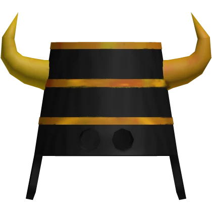 Golden Sunrise Black Viking Bucket Helmet