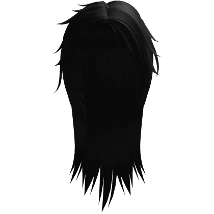 ♡ scene anime messy moe black hair