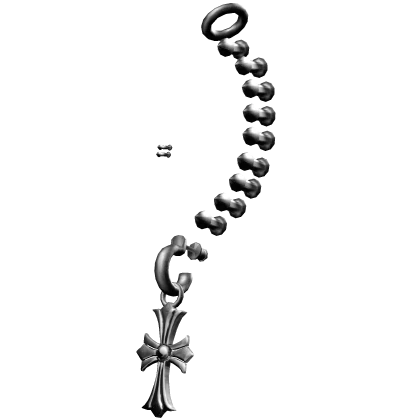 (left) fully spiked w/ gothic cross earring