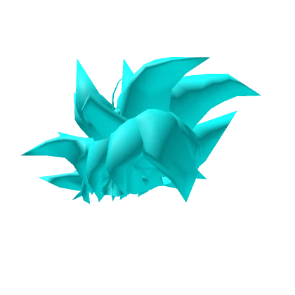 Bright Blue Spiky Anime Hair