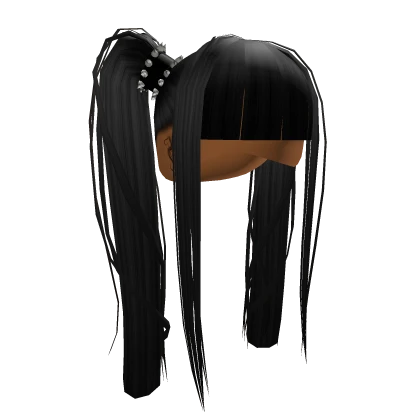 Cute PigTails W/ Bangs [Black]