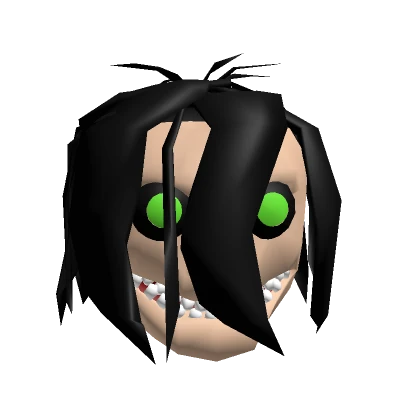 Green Eye s Monster Head Mask Black Hair Anime