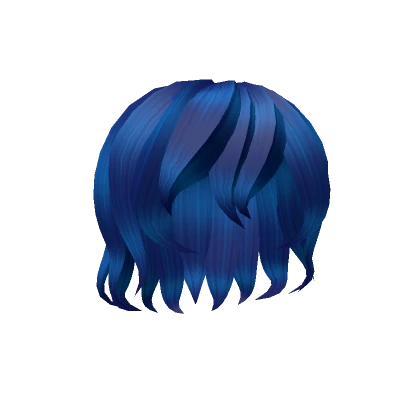 Short Wavy Blue Hair