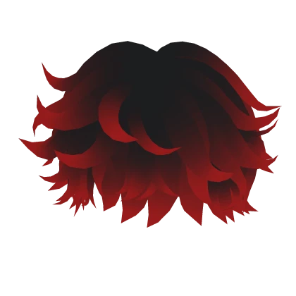 Black Red Fluffy Messy Emo Boy Hair