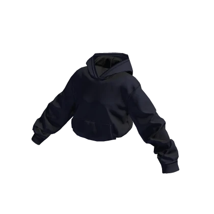 Oversize Crop Hoodie (Navy)