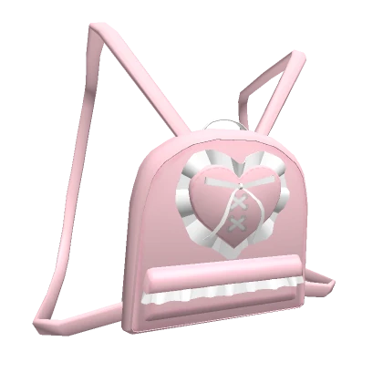 1.0 Pink Lacey Heart Backpack