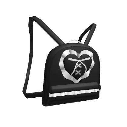 3.0 Black Lacey Heart Backpack