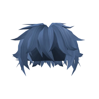 Dark Blue Messy Bedhead Hairstyle