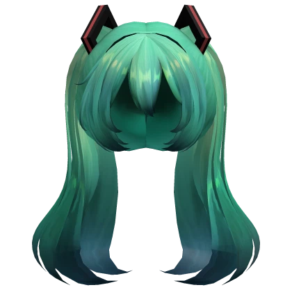 Mimukauwa Miku Nice Try Green Twintails Hair - Low