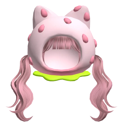 🍓🐱 Pink Strawberry Cat Twin-Tails 🎀