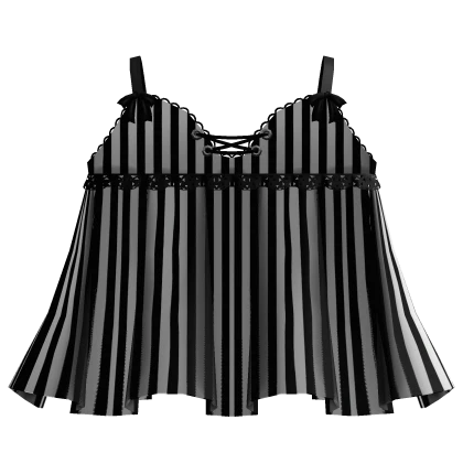 gothic striped babydoll night dress black n white