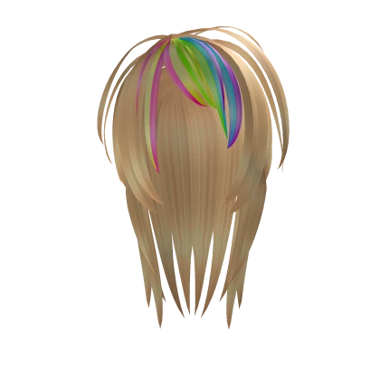 Scene Princess 2.0 Emo Hair Blonde and Rainbow