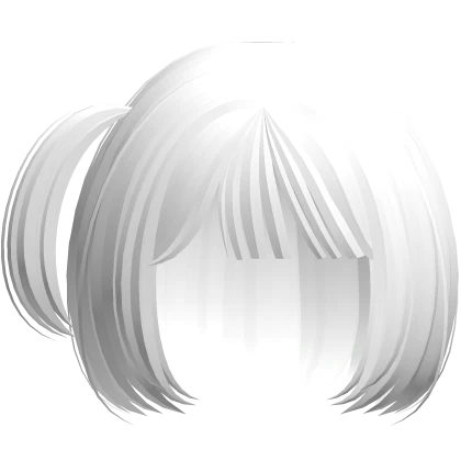 ♡ White Bob With Side Ponytail Hair