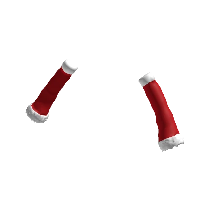 Fluffy Santa Arm Warmers