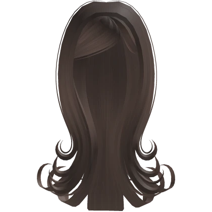 Curly Latina baddie brown hair side part layers