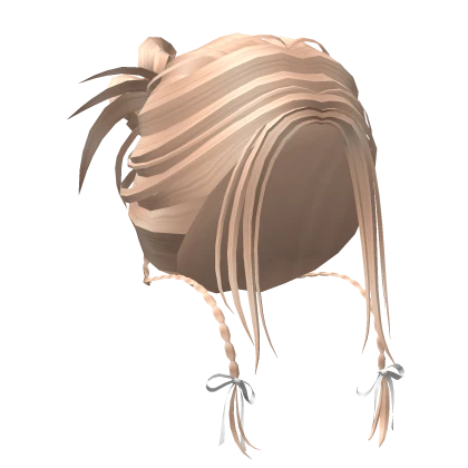 🍀Spiky High Bun Braids Hair (Blonde)