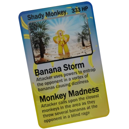 Shady Monkey Trading Card🏝️🍌 (Exclusive✨)