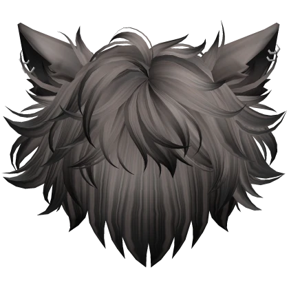 Generic Anime Hair w/ Cat Ears (Ash Black Ombre)