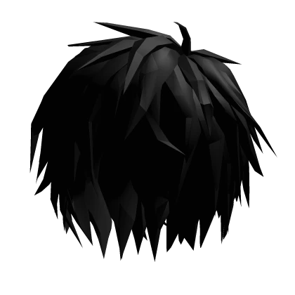 Black Anime Messy Boy Emo Hair