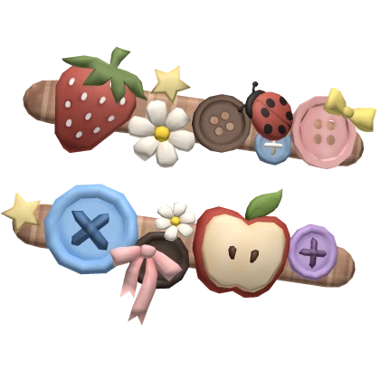 twee cottagecore mori kei retro messy hairclips