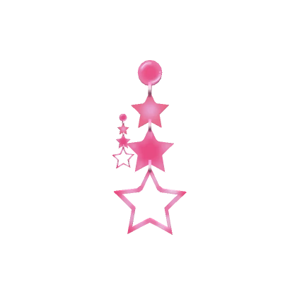 Pink Plastic Star Earrings