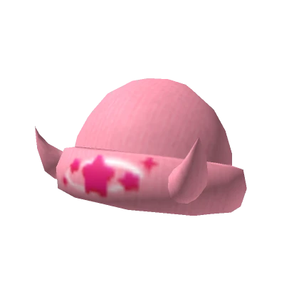 Pink Y2k Star Beanie Horns