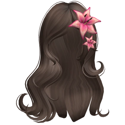 ♡ flower princess in brown with pink flower