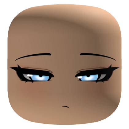 Too Cool To Care Face w/ Blue Glowing Eyes - Light