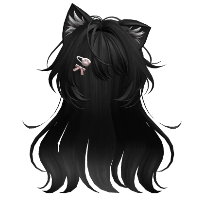 Black Anime Cat Hair