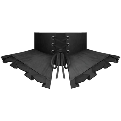 gothic ruffled laced bow choker black