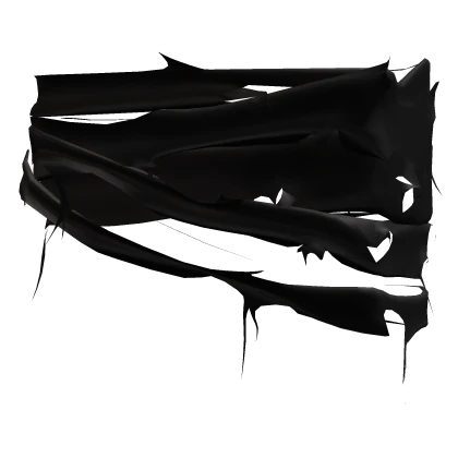 Ripped Shoulder Bandages Black (Left)