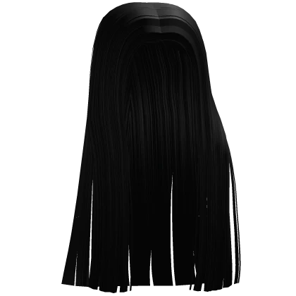 Black Straight Sleek Middle Part Hair