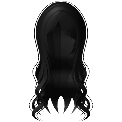 💗 sweet flowy long wavy hair black