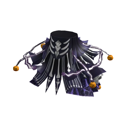 Spooky Skeleton Skirts w/ Pumpkins Black