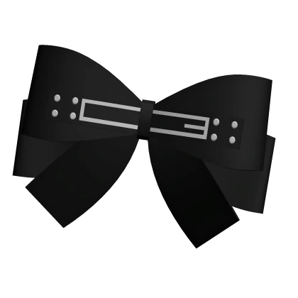 plain black little belt bow 