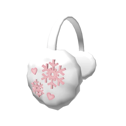 Christmas Pink Snowflake Earmuffs