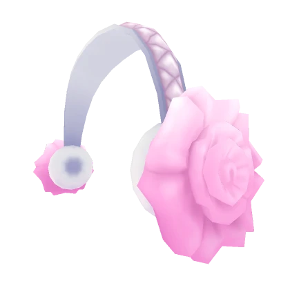 Pink Kawaii Rose Earmuffs