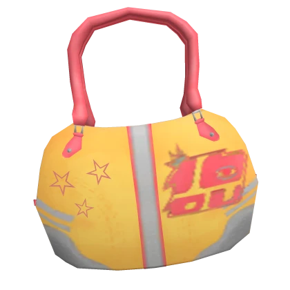 16ou yellow and pink star 2000s handbag y2k