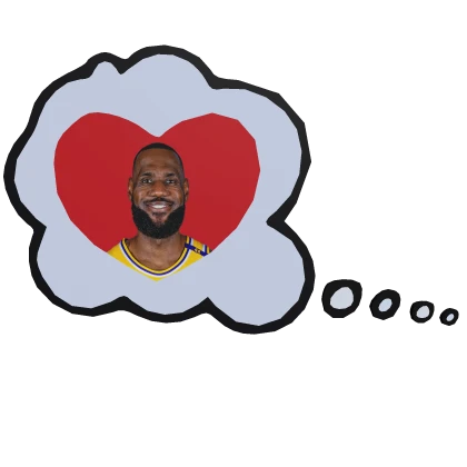 thinking heart about lebron