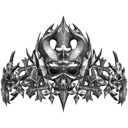 Silver Skull Cross Crown