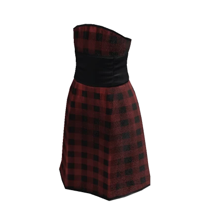 Red Plaid Autumn Dress