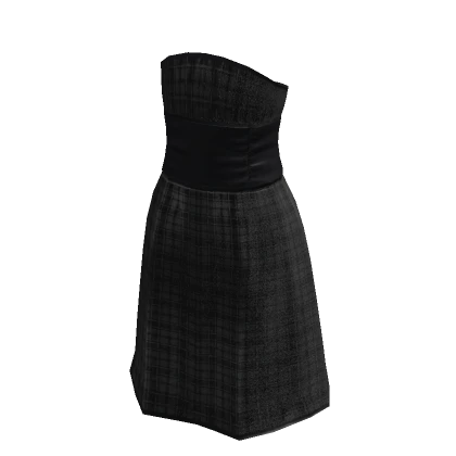 Black  Plaid Autumn Dress