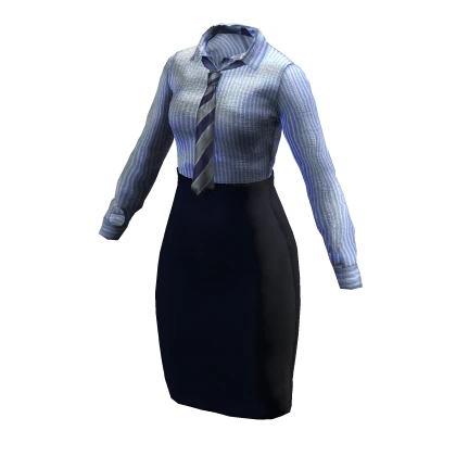 ʚ♡ɞ Office Siren: blue button up and skirt