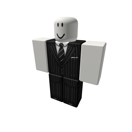 Vintage Mafia Striped Black Suit