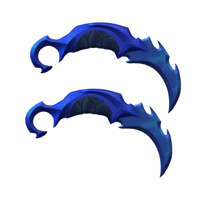 Holdable Dual Karambit - Icedagger Sapphire Blue