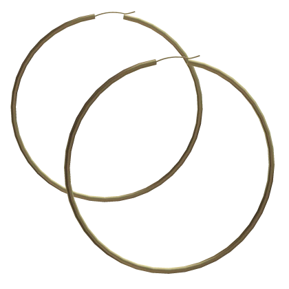 Y2K Big Model Thin Hoop Earrings in Gold