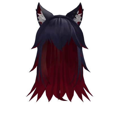 Long Dark Red Wolf Hair