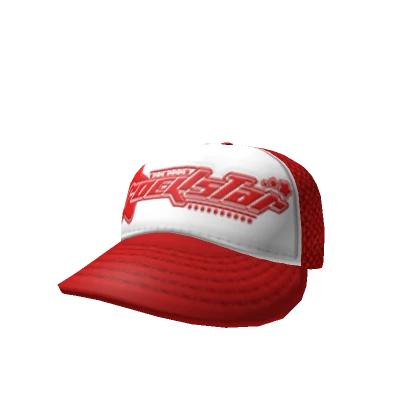 RED ROCKSTAR Y2K TRUCKER CAP