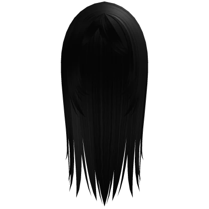 ♡ layered anime wispy emo hair black