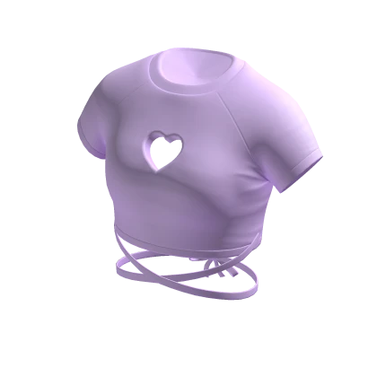  Purple Heart Cutout Crop Top